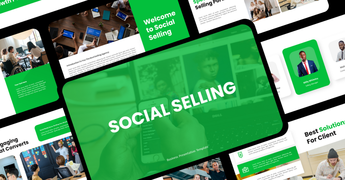 Social - Business Presentation Powerpoint - TemplateMonster