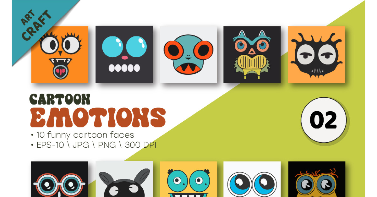 Set of Cartoon emotions 02 #540993