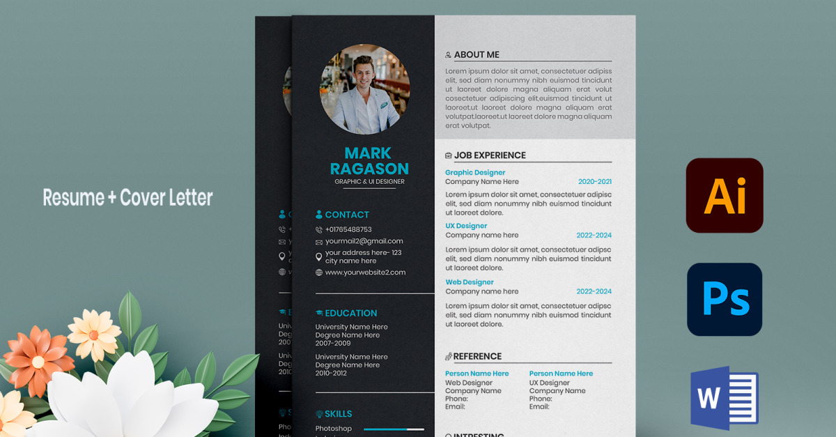 Professional And Unique Resume Template Business & Services
