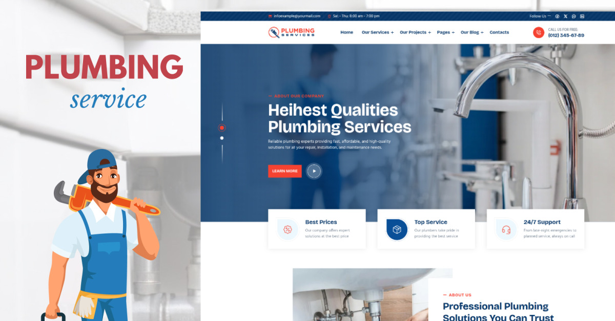 Plumbing – Modern Plumbing Company HTML Template