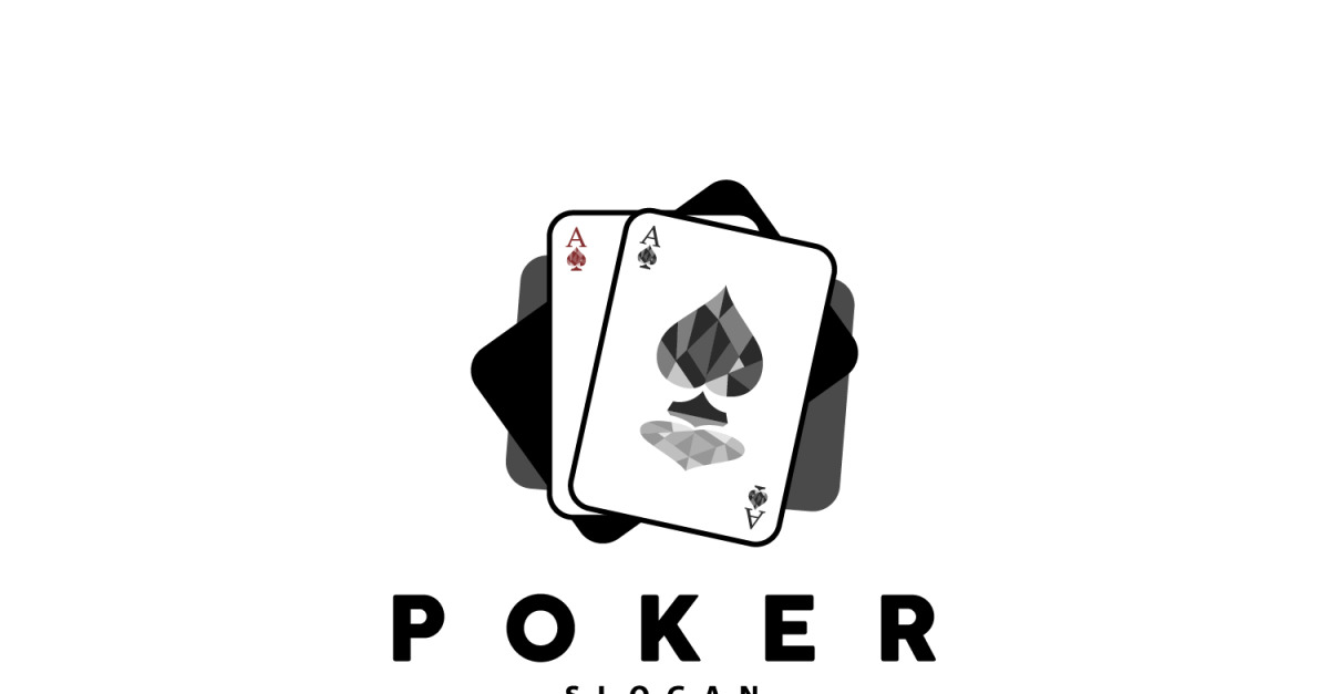 Poker Card Logo Classic Gambling Game V5