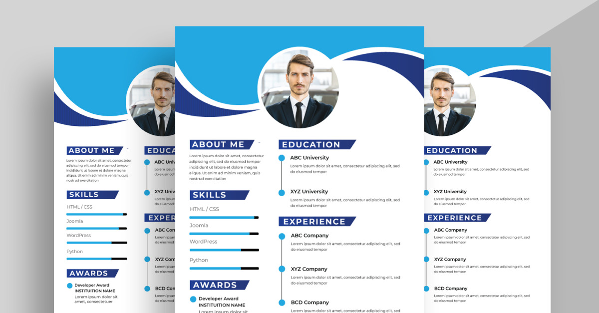 Modern Resume CV Template Ver-8 #541399 - TemplateMonster