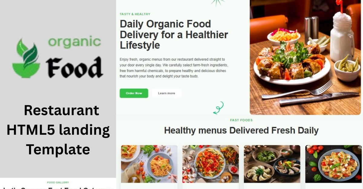 Organic Delicious Fast food HTML  Template