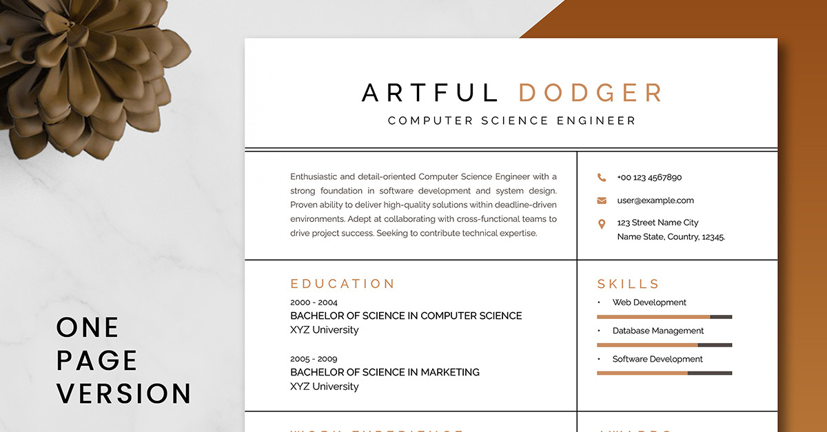 Computer Science Engineer Resume Template - TemplateMonster