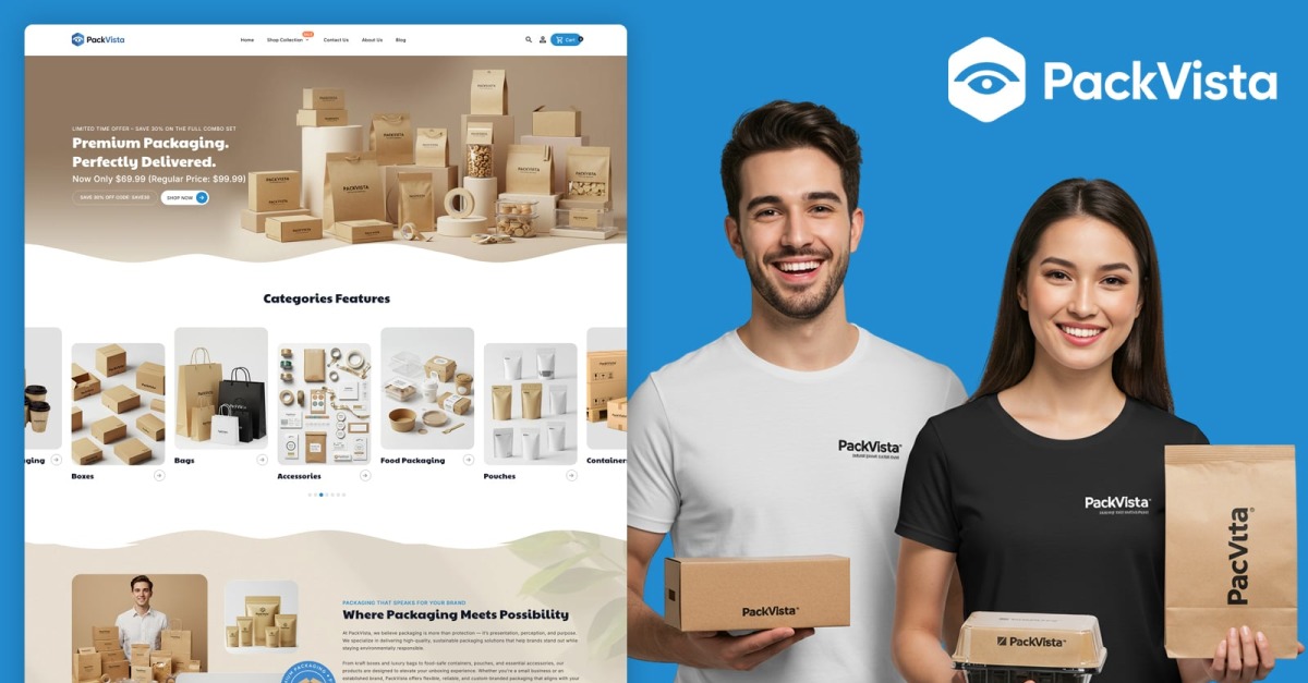 Packvista – Packaging Responsive Shopify Theme for eCommerce