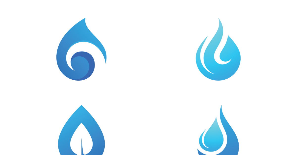 Water drop logo vector icon design. 12