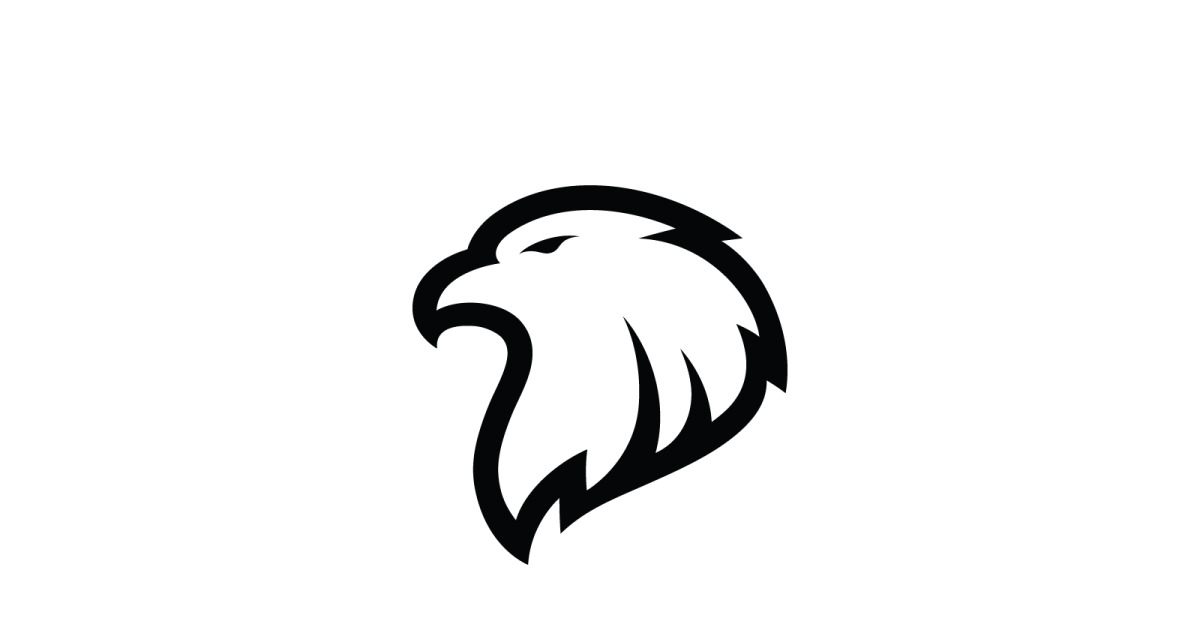 Eagle head simple vector logo design, 12