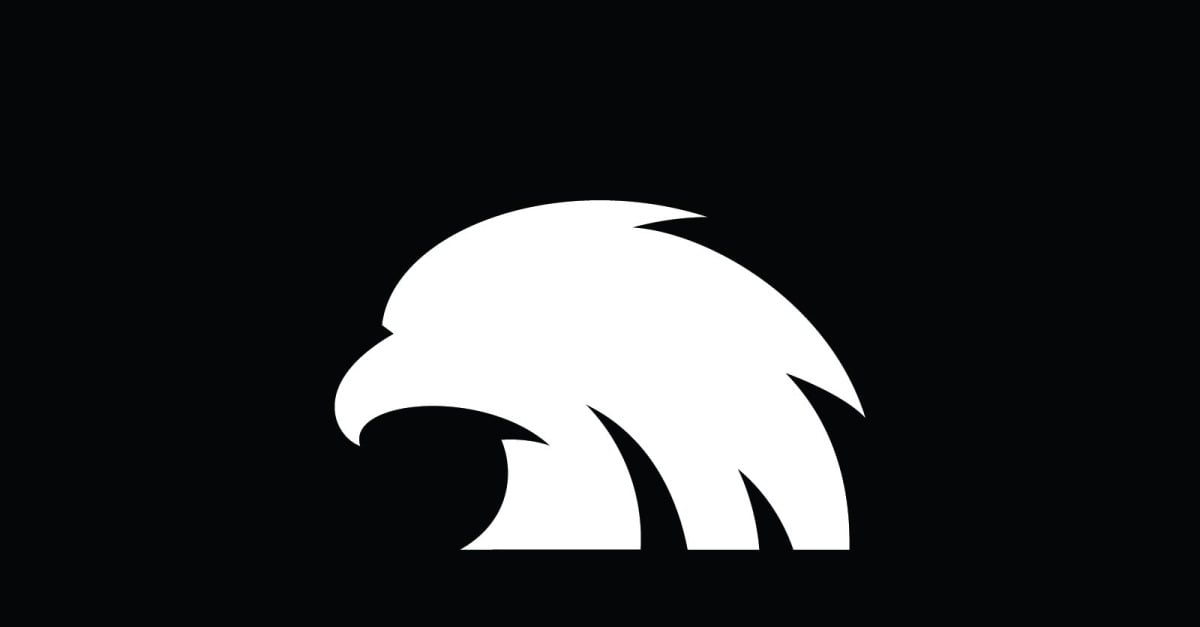 Eagle head simple vector logo design, 5