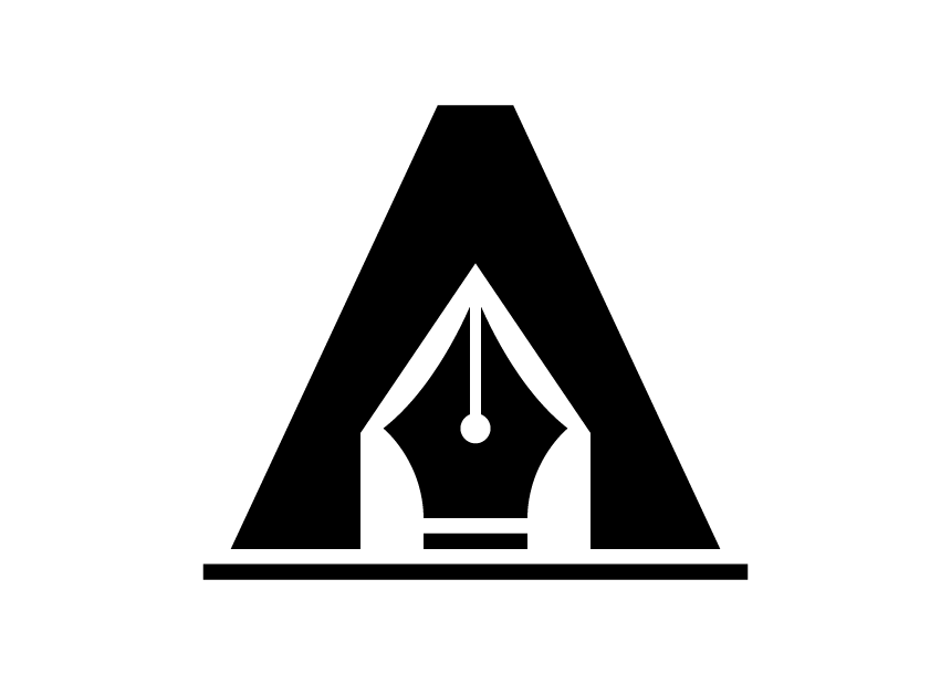 Letter A and Pen Nib Logo Template #544297