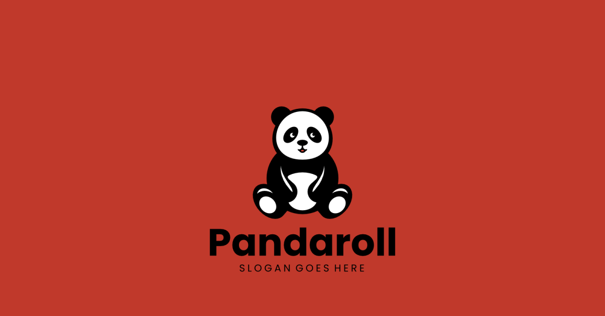 Modern Silhouette Panda Logo Design #544355