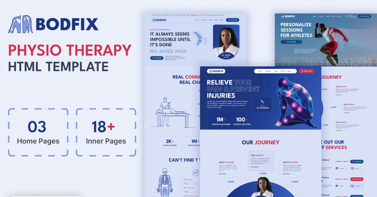 Bodfix – Physiotherapy, Rehabilitation, Healthcare, HTML Template