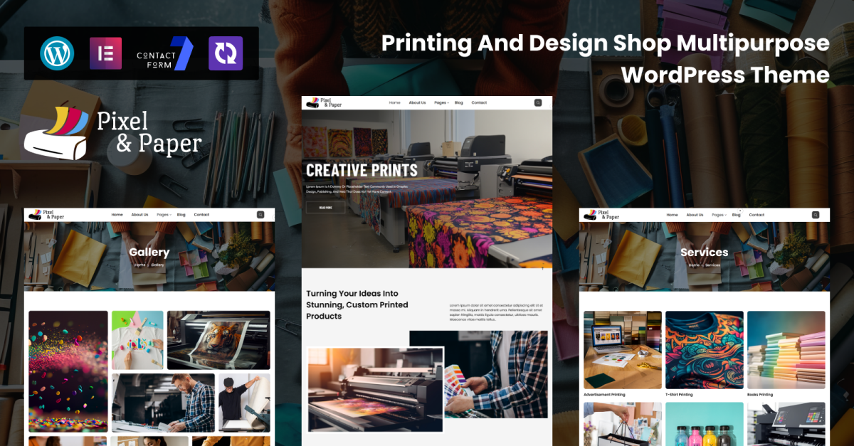PixelPaper - Printing And Design Shop Multipurpose Responsive WordPress ...