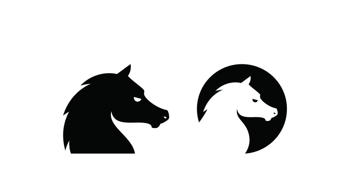 Abstract Horse Logo Symbol Design Illustration Vector v2