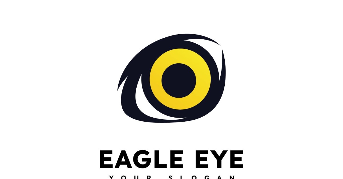 Eagle predator eye falcon bird logo design V2