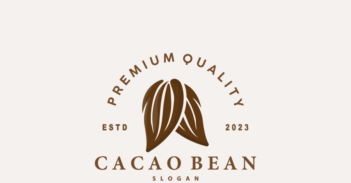 Cacao Bean Logo Design Fresh Garden V2