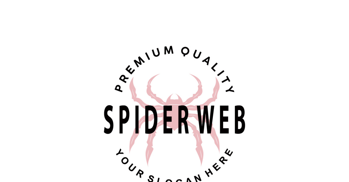 Spider Insect Logo Simple Design Vector V6