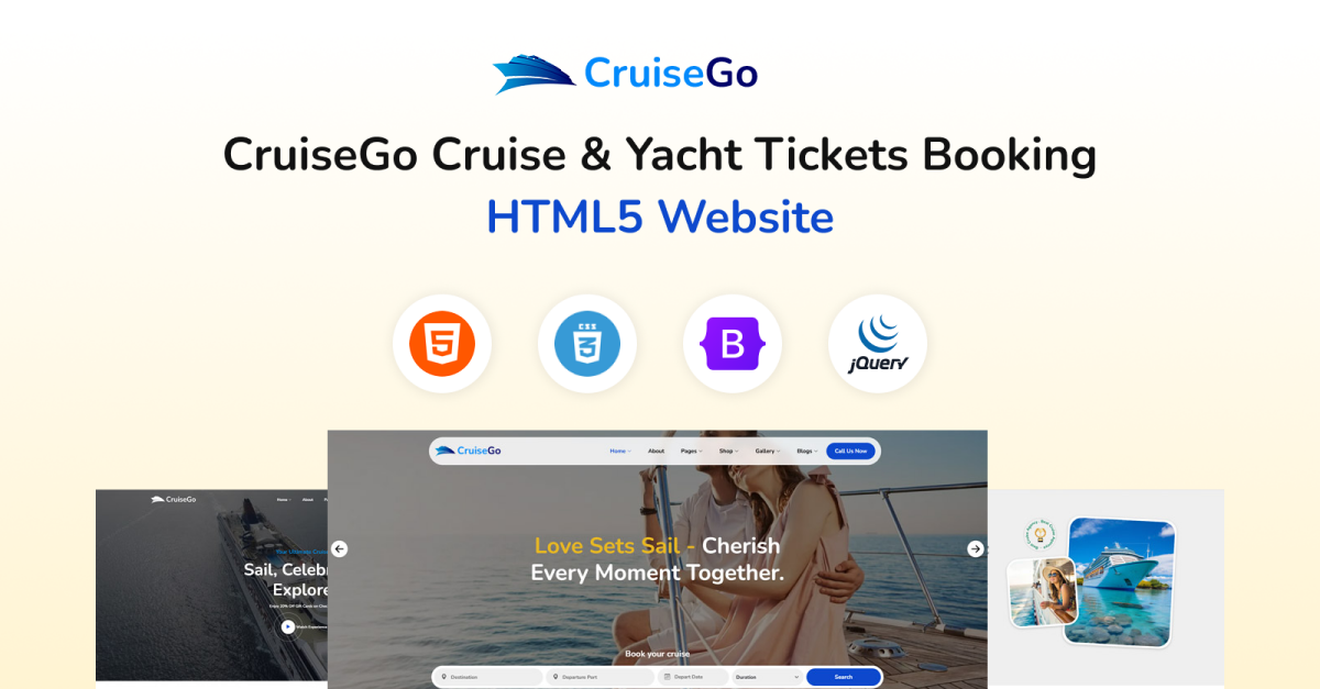 CruiseGo - Cruise & Yacht Tickets Booking HTML5 Website