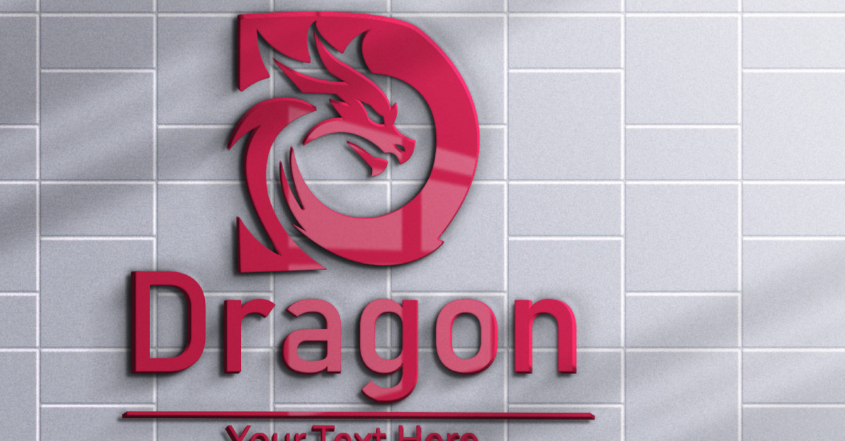 Dragon logo design with letter #546783
