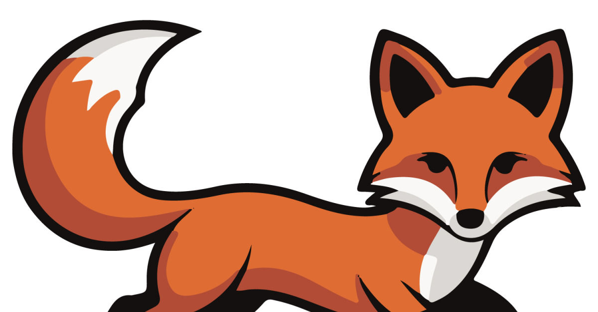 Minimalist logo design featuring fox