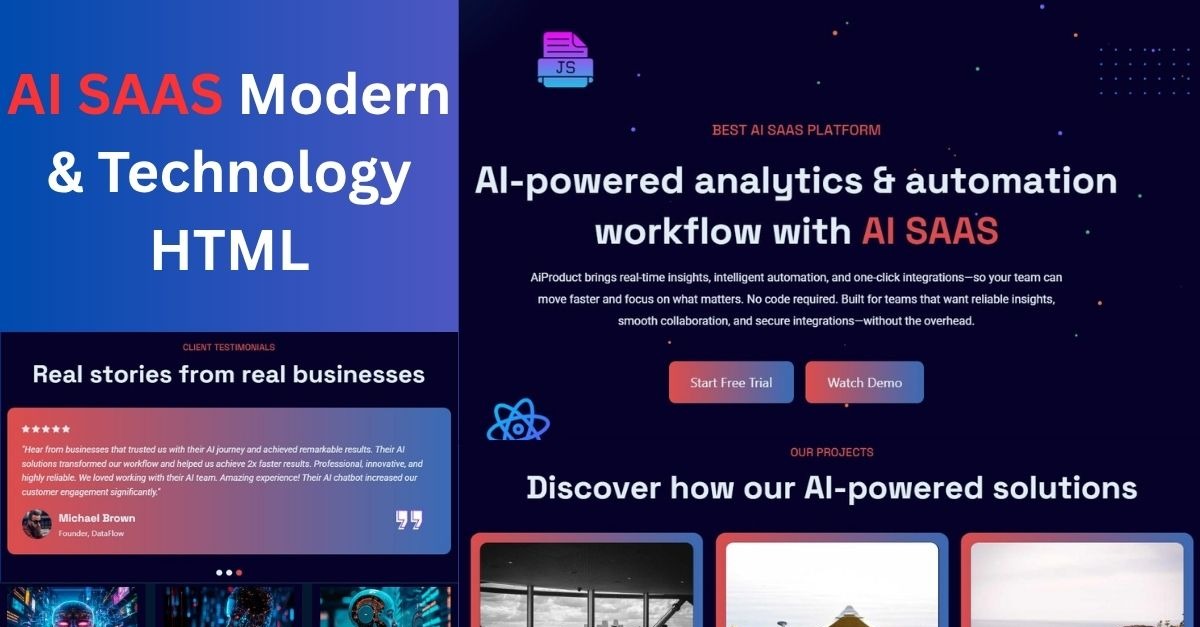 AI SaaS and Modern Technology HTML Template