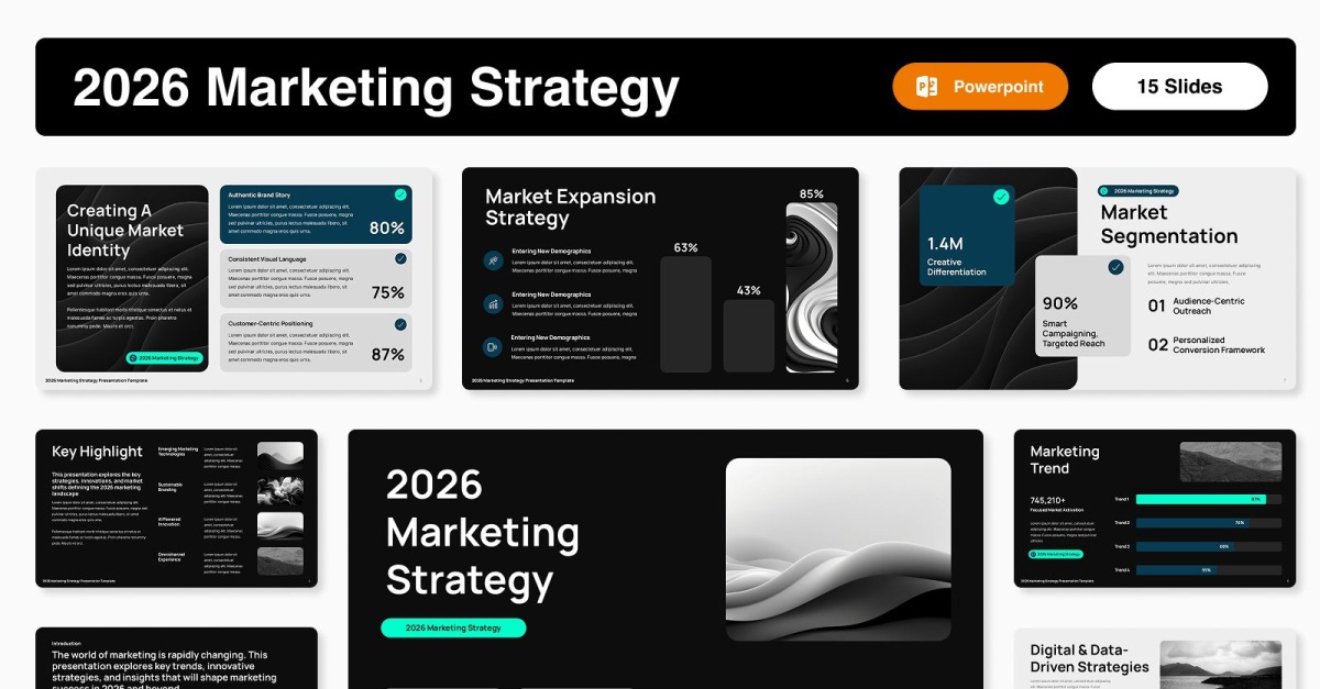2026 Marketing Strategy PowerPoint Template - TemplateMonster
