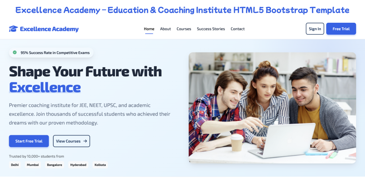 Excellence Academy – Education & Coaching Institute HTML5 Bootstrap Template