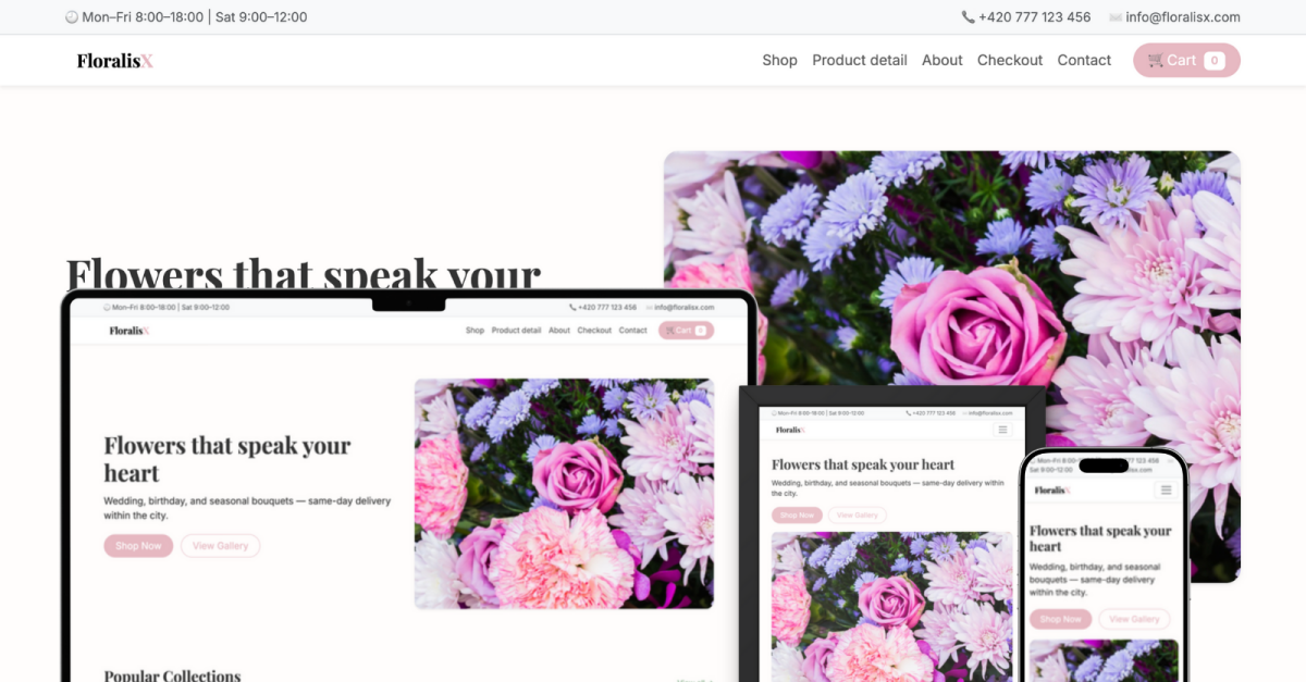 FloralisX – Modern Flower Shop HTML Template