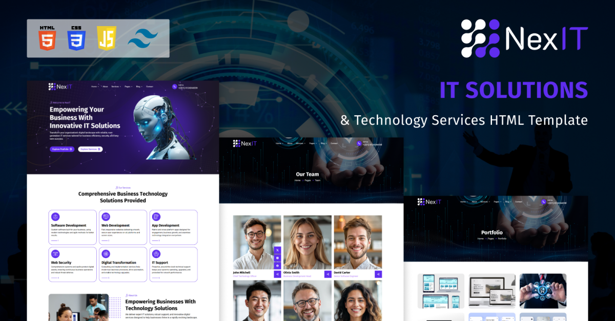 NexIT – IT Solutions & Technology Services HTML Template