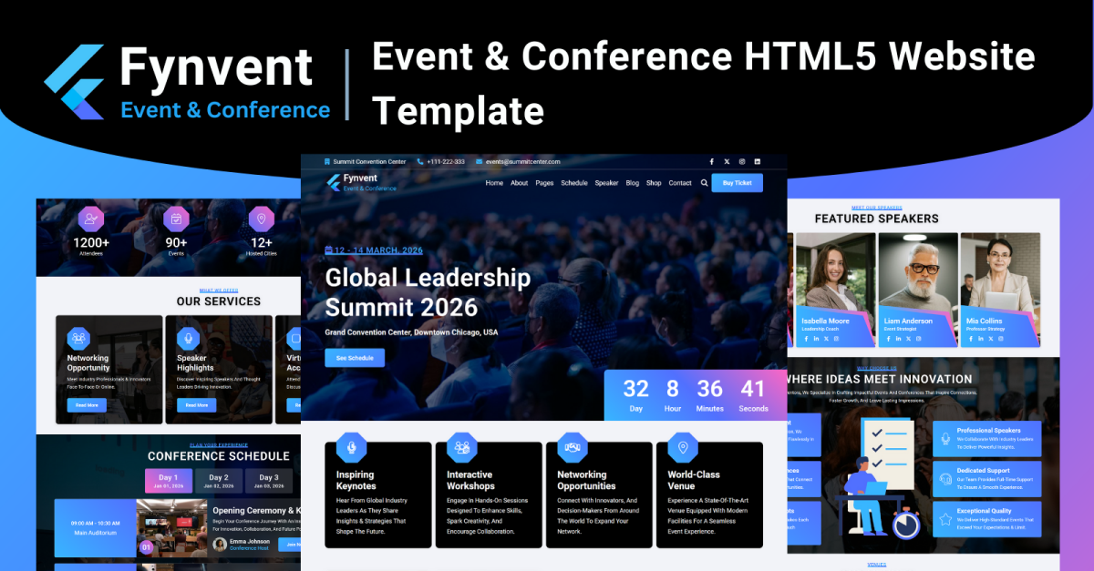 Fynvent – Event & Conference HTML5 Website Template