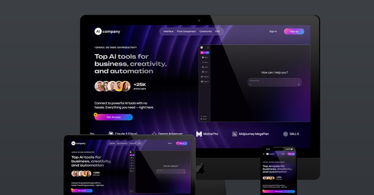 AI Platform – Modern SaaS & Startup Landing Page Template