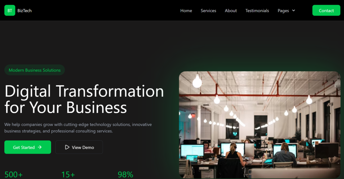 BizTech | Modren Business Solution And Consulting Template