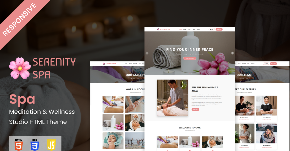 Serenity - Spa, Meditation & Wellness Studio HTML Theme