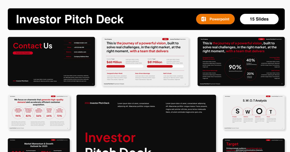 The Investor Pitch Deck PowerPoint Template - TemplateMonster