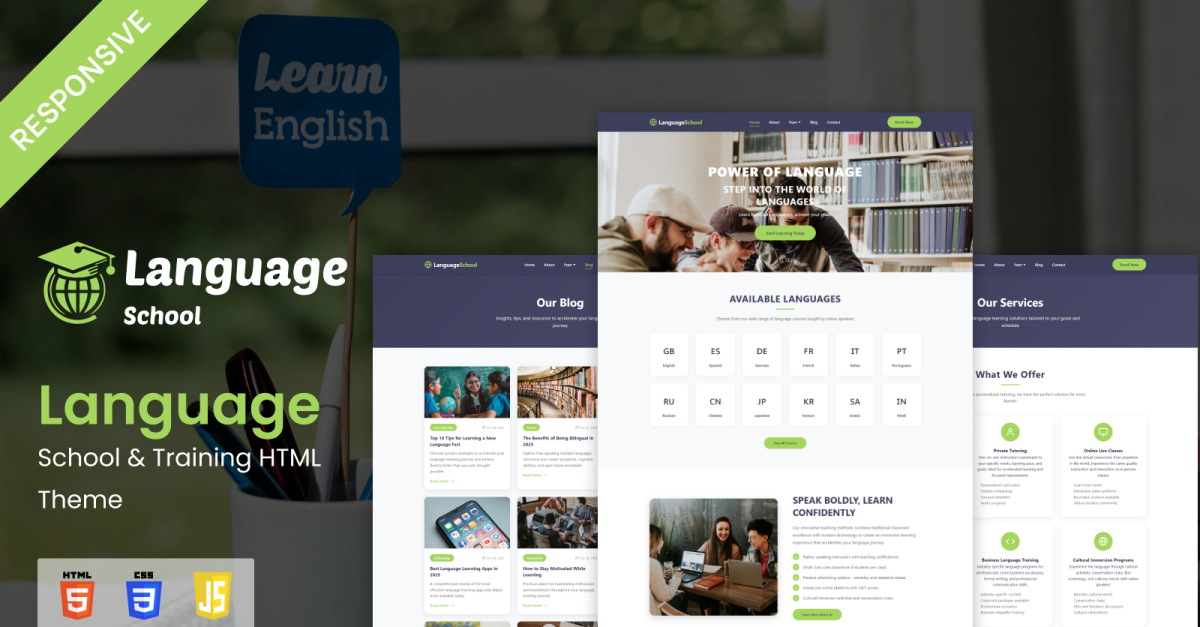 Language School & Training HTML Theme