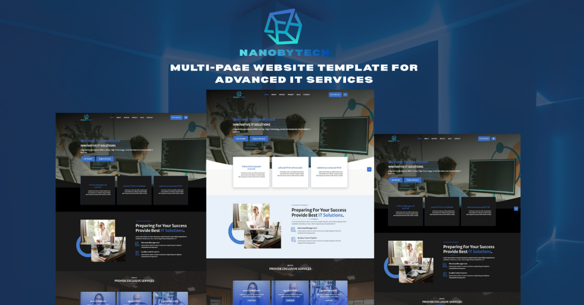 Nanobytech – Modern Multipage IT and Business Consulting HTML Website Template