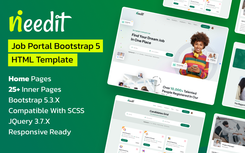 NeedIt - Job Portal Bootstrap HTML Template