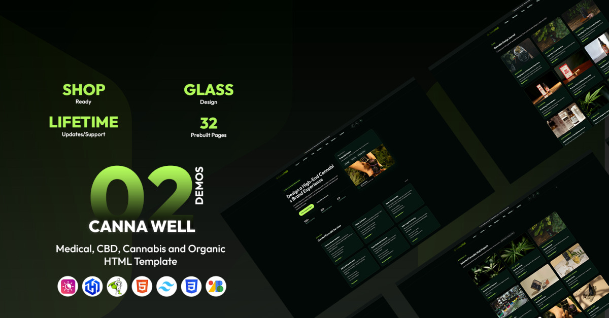 CannaWell – Medical, CBD, Cannabis & Organic HTML Template