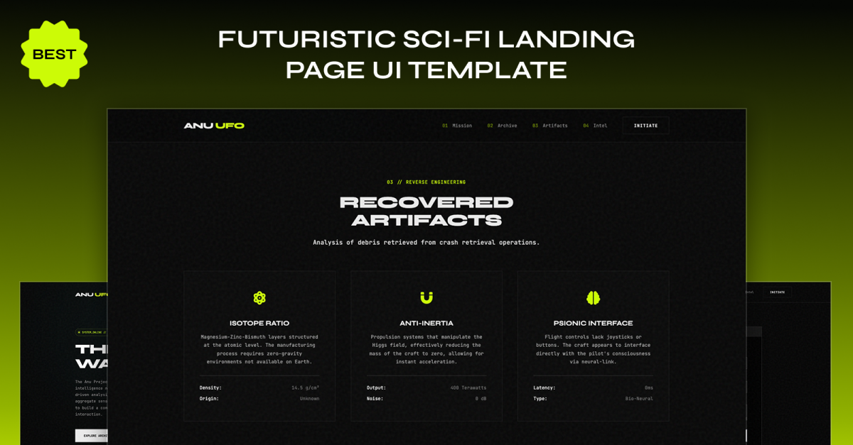 UFO – SaaS and Startup Corporate Bootstrap HTML Landing Page Template