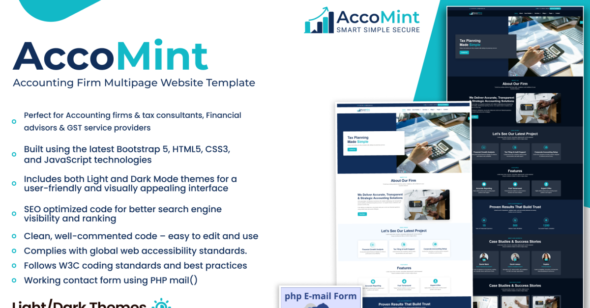 AccoMint – Accounting Firm Multipage Website Template