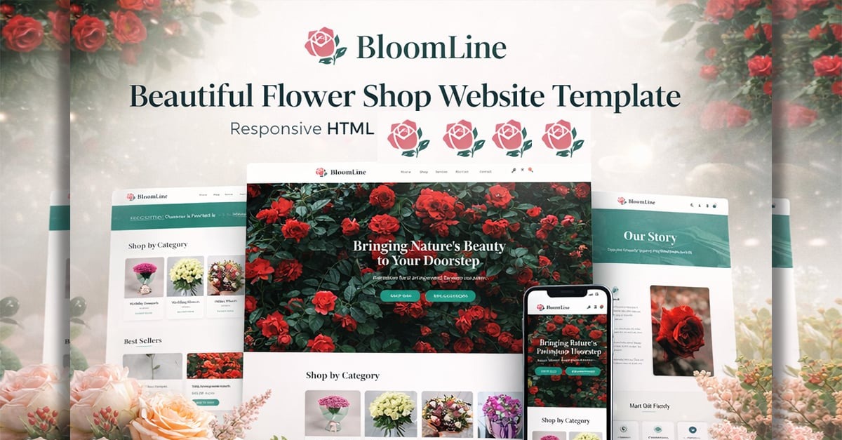 BloomLine | Flowers Shop Templates