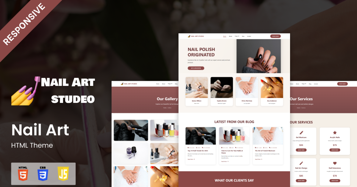 GlamNails - Nail Art Salon HTML Theme