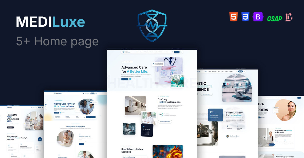 MEDILuxe – Premium Medical & Clinic HTML Template
