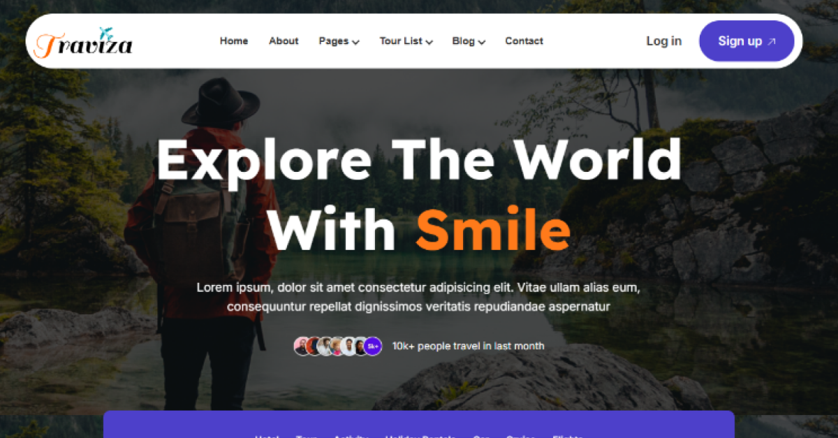 Traviza - Tour & Travel Booking HTML Website Template