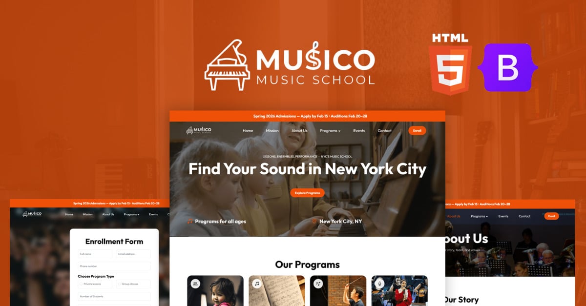 Musico - Music School Html Template