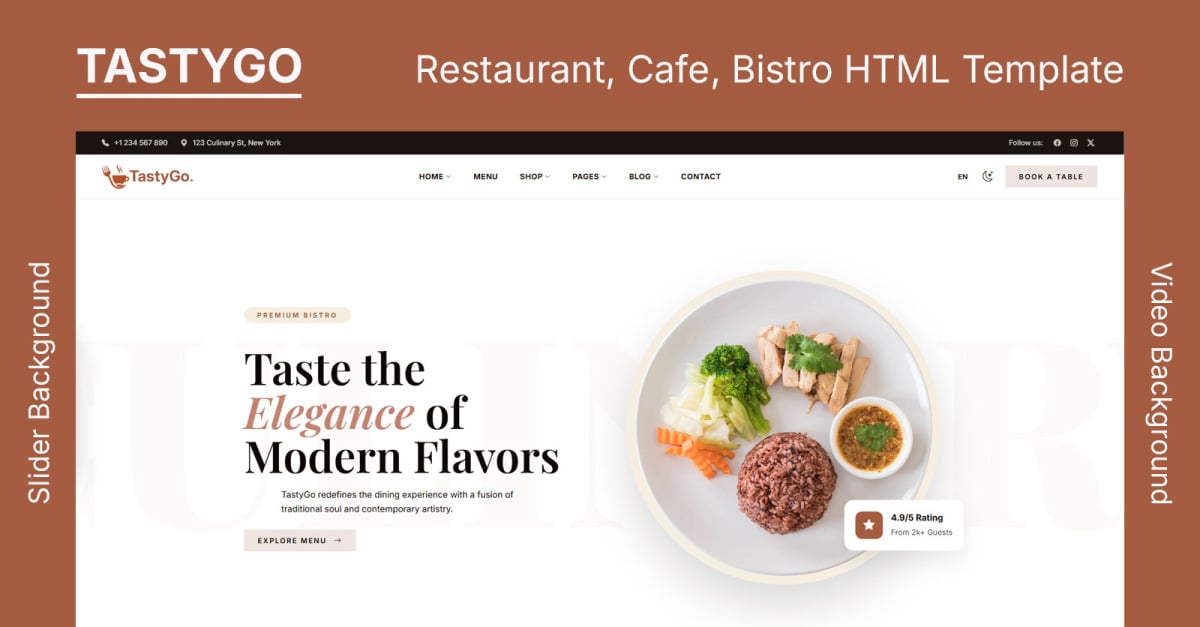 TastyGo – Food & Cafe HTML Template