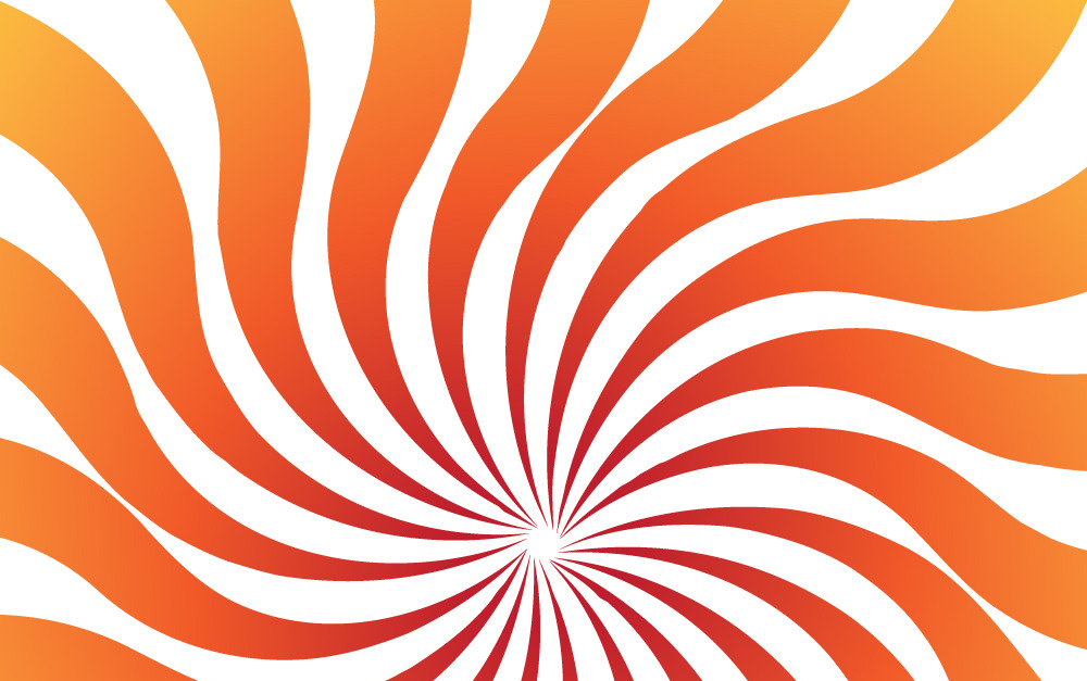 Orange Spiral Swirl Abstract Background With Retro Hypnotic Vortex And ...