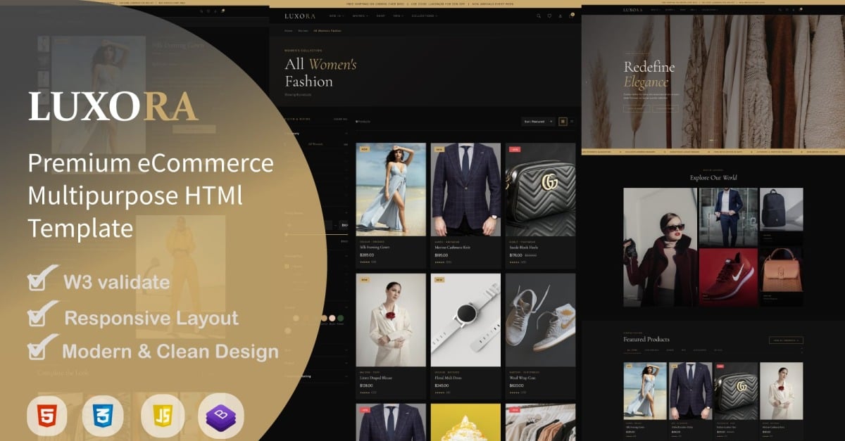 Luxora — Premium eCommerce Multipurpose HTMl Template