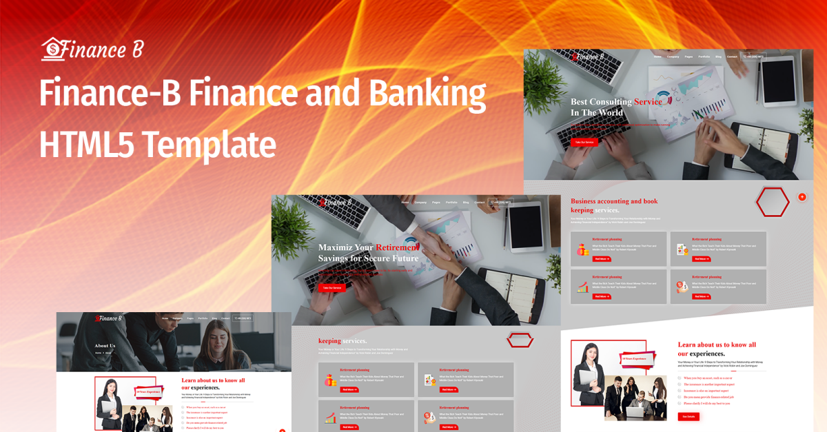 Finance-B Finance and Banking HTML5 Template
