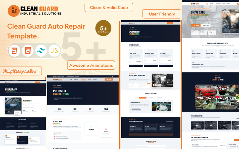 Clean Guard Auto Repair Template.