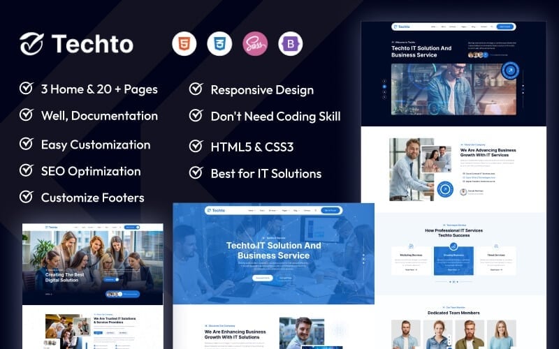 Techto - IT Solution & Technology Agency HTML5 Template